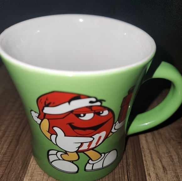 M&M Red & Green M & M 2008 Coffee Mugs His and Hers Set Vintage NEW - Picture 4 of 7